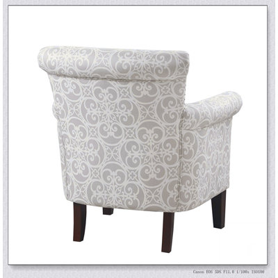 Fauteuil club à dossier étroit Brooke