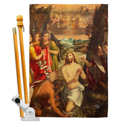 Ensemble de drapeaux réligieux en polyester 40 x 28 po