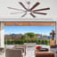 Ventilateur de plafond moderne en nickel brossé à 8 pales 72 "avec lumières DEL, télécommande et moteur à courant continu Modern-234757532-234757521