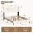 Full Size Velvet Upholstered Platform Bed Frame with Channel Tufted Wingback Headboard — No Box Spring Needed, Space-Saving Design for Small Bedrooms & Apartments-1525913690-1525913688
