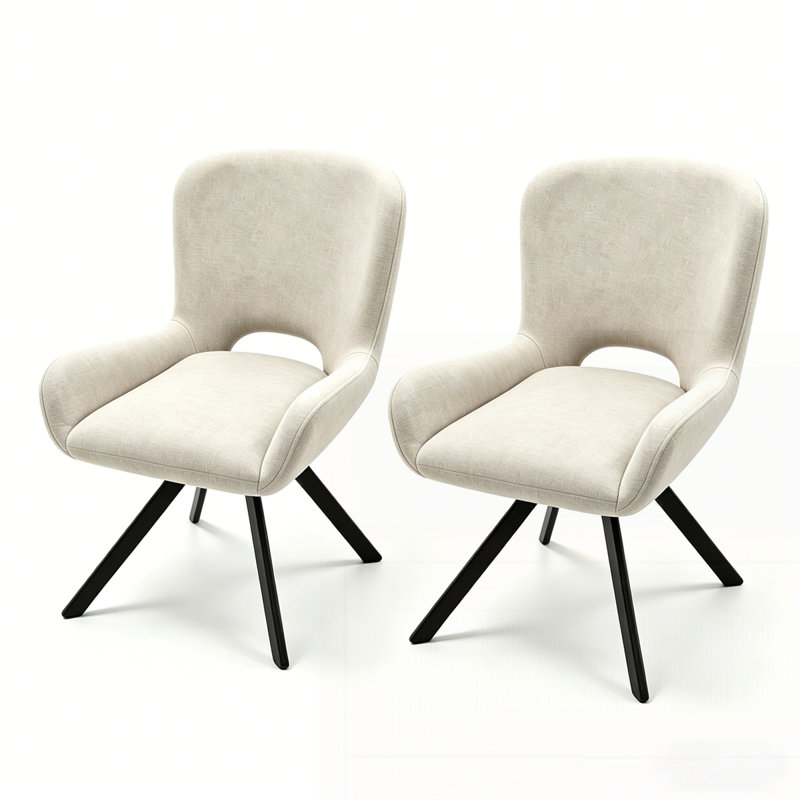 Ensemble de 2 chaises en tissu