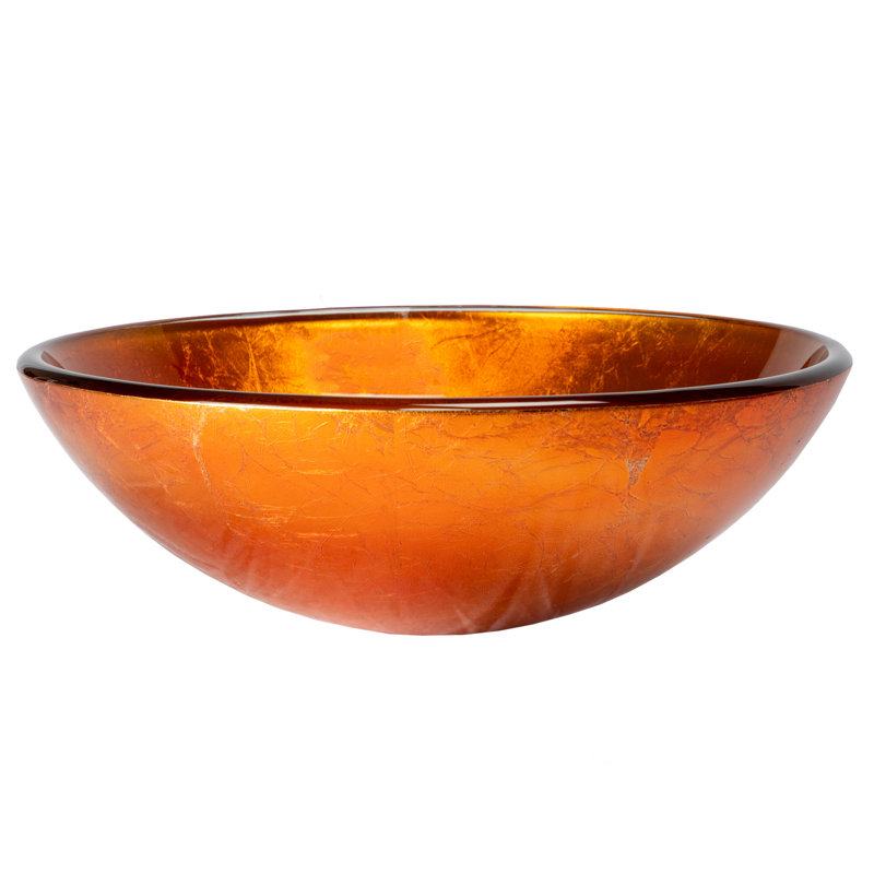 Lavabo de salle de bain vasque circulaire en verre Reflections