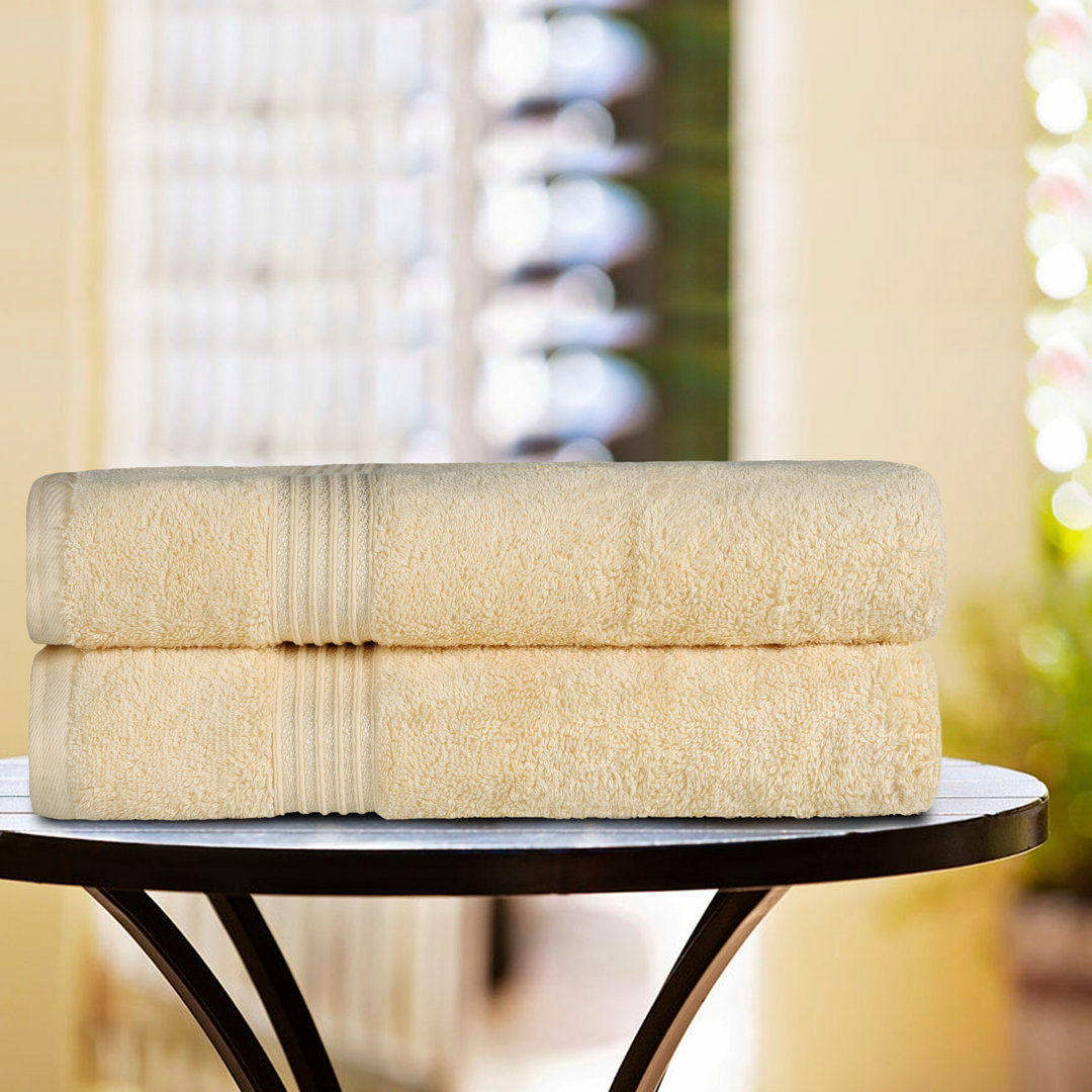 600 GSM Standard Cotton Luxury Plush Absorbent Bath Sheet Hokku Designs 