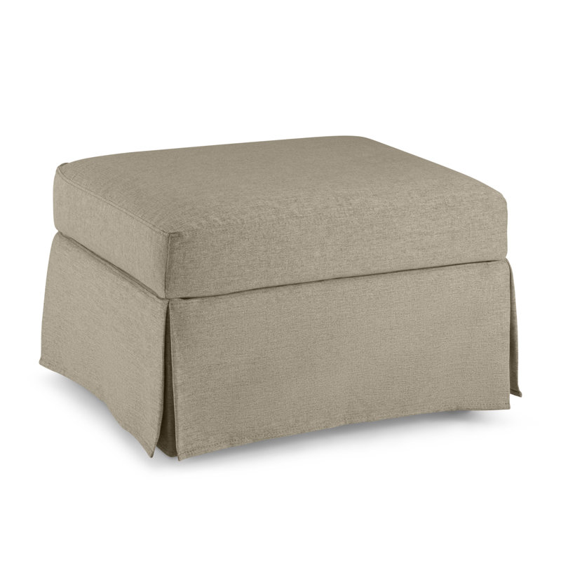 Repose-pieds avec rangement et plateau avec housse, Beige
