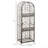 Antique Bronze Wrought Iron Wine Rack Jail with Lock for 45 Bottles, Elegant and Secure Home Cellar Storage