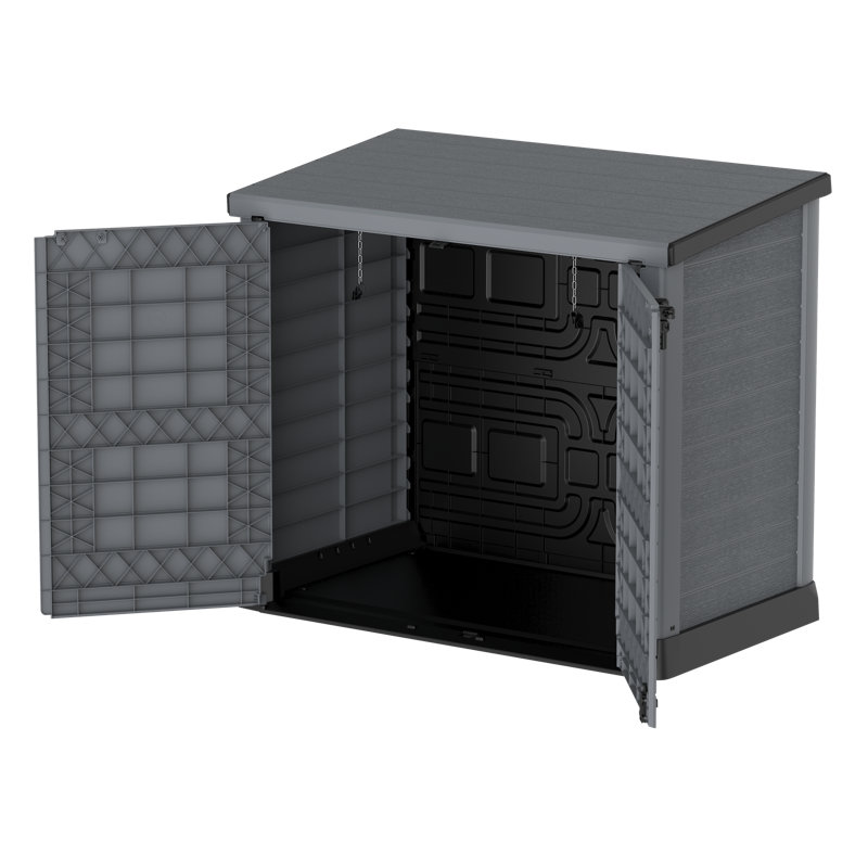 Flat Lid 5 ft. W x 3 ft. D Horizontal Garage Shed, Gray