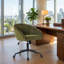 Chaise de bureau moderne Mid-Century avec siège rembourré, chaise de bureau pivotante à hauteur réglable pour bureau à domicile, bureau, chambre à coucher, coiffeuse et coiffeuse-130513259