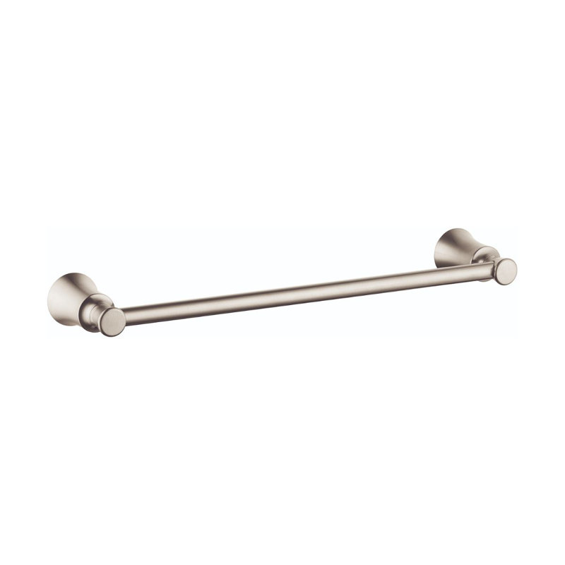 Barre à serviettes murale Joleena, Nickel brossé, H 2,21 po x L 24 po x P 3,98 po