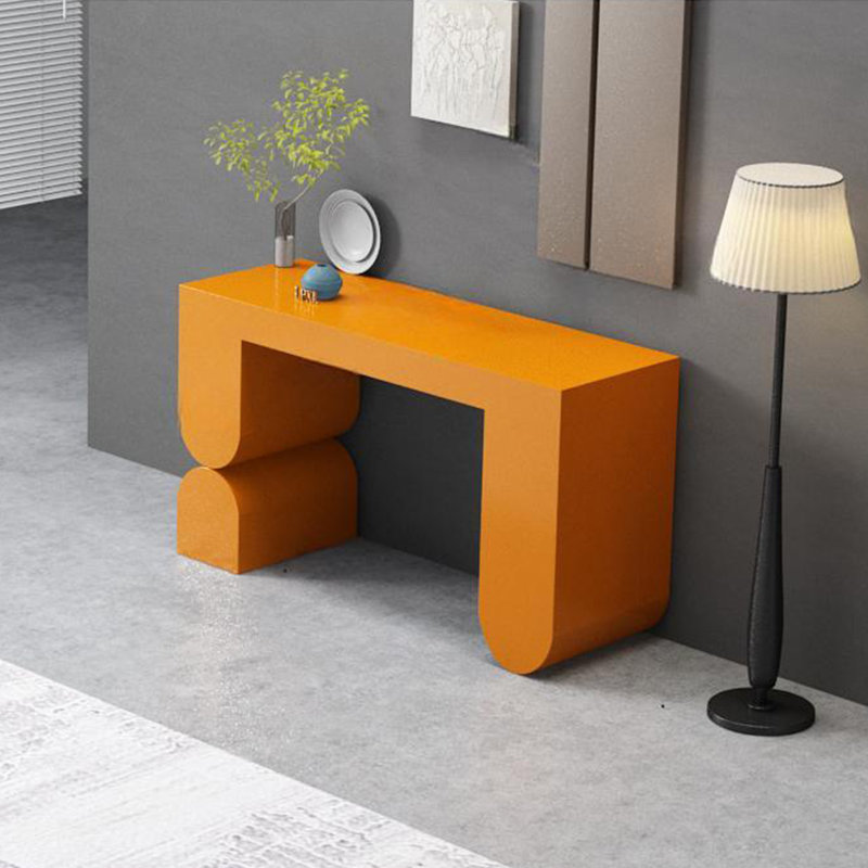 Console moderne minimaliste, H 35,43 po x l 55,12 po x P 15,75 po, Orange