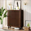 Armoire à chaussures moderne en bois à 6 niveaux avec portes à persiennes pour un rangement élégant et efficace-1528499170