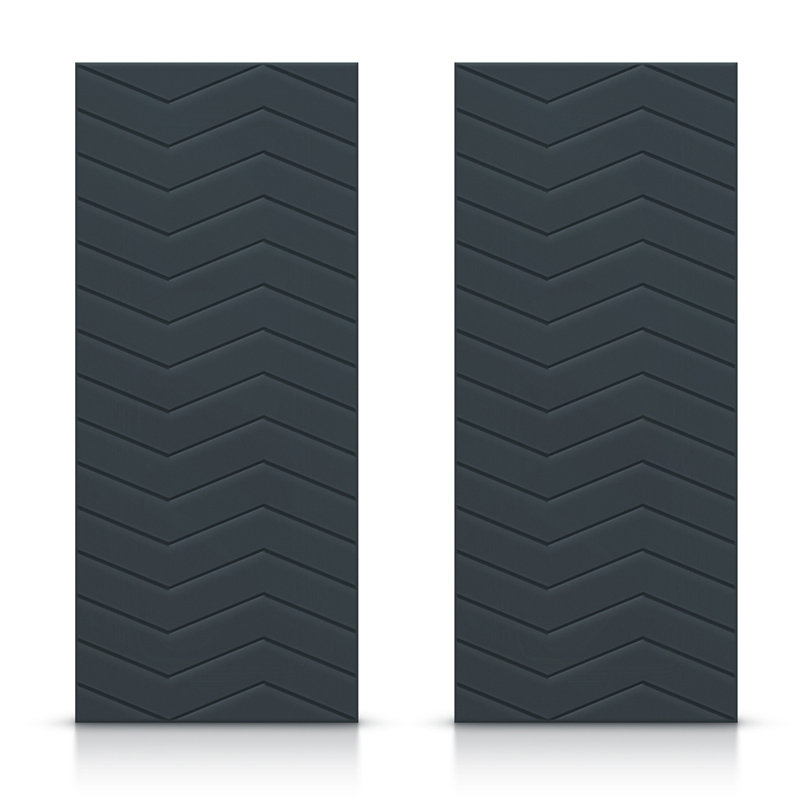 Portes de placard coulissantes à panneaux, Gris anthracite, 72 po x 96 po