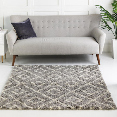 Tapis à poils longs gris Foundry Select