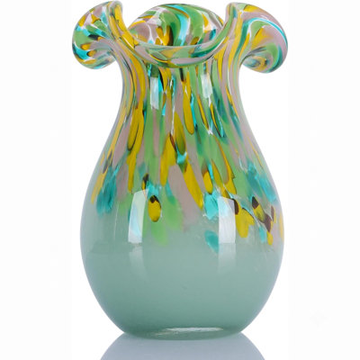 Glass Winged Wave Vase