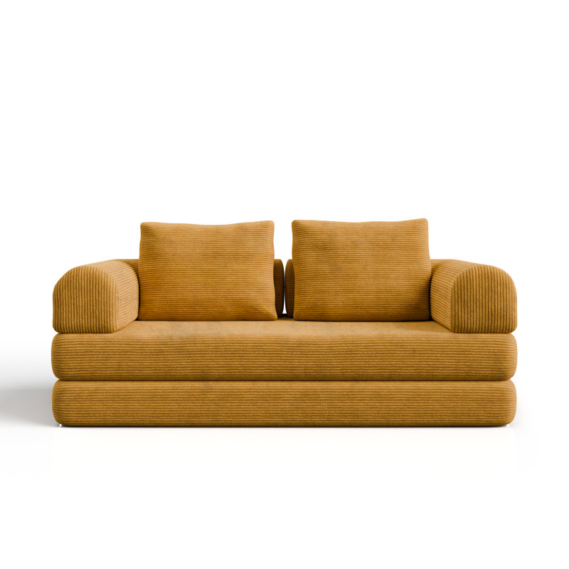 Canapé modulaire en mousse configurable Clair, Jaune