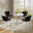 5-Piece Round Glass Dining Table Set-889471836-889471833