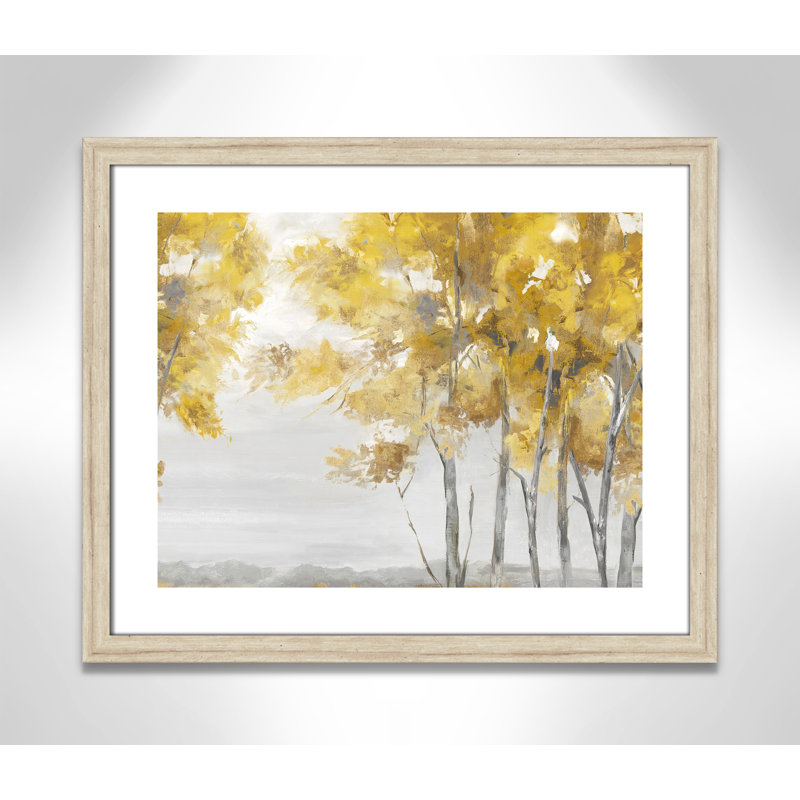 Jaune altruiste - Art encadré autoportant, Cadre beige, H 22 po x l 26 po x P 1,25 po