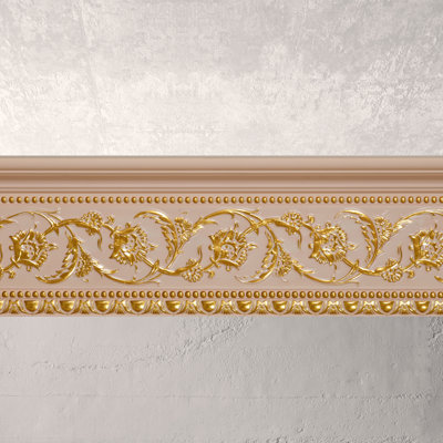 6'' H x 92.5'' W x 1.5'' D Polysterene Crown Molding