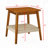Side Table with Woven Shelf, Boho Side Table with Storage