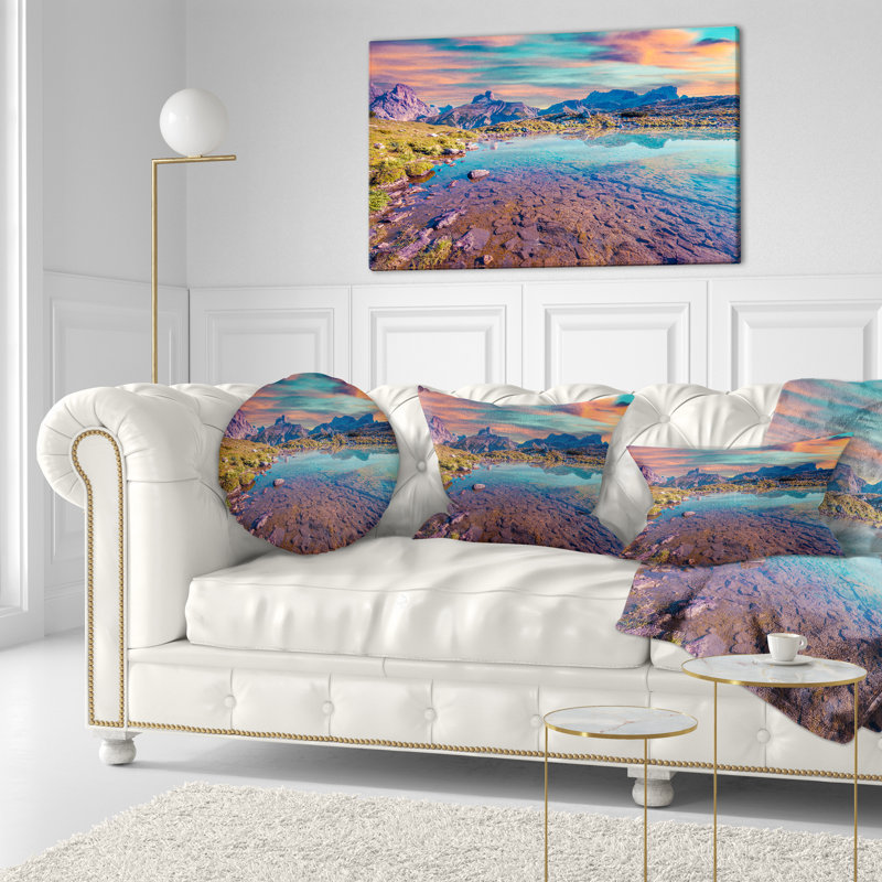 Coussin lombaire lago rienza magnifique lake