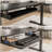 Adjustable Keyboard Tray Under Desk, 28X11 Inch Large Slide Out Keyboard & Mouse Platform Tray, Wooden Pull Out Computer Keyboard Drawer For Typing Home Office Desk, Black