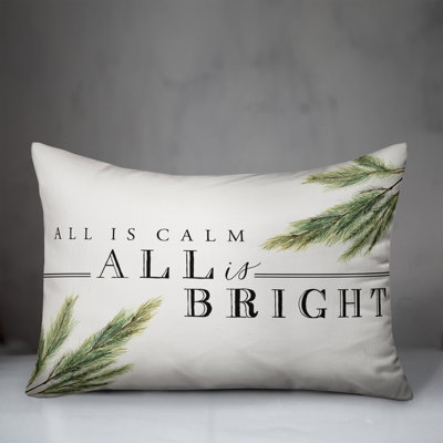 All Is Bright Throw Pillow