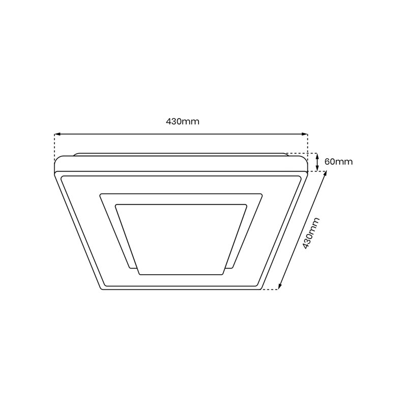 Cameron Plastic LED Flush Ceiling Light