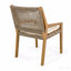 Chaise de salle à manger d'extérieur - Bois d'acacia et osier avec meubles de patio à coussin crème - Finition teck et brun wicke - Ensemble de 2