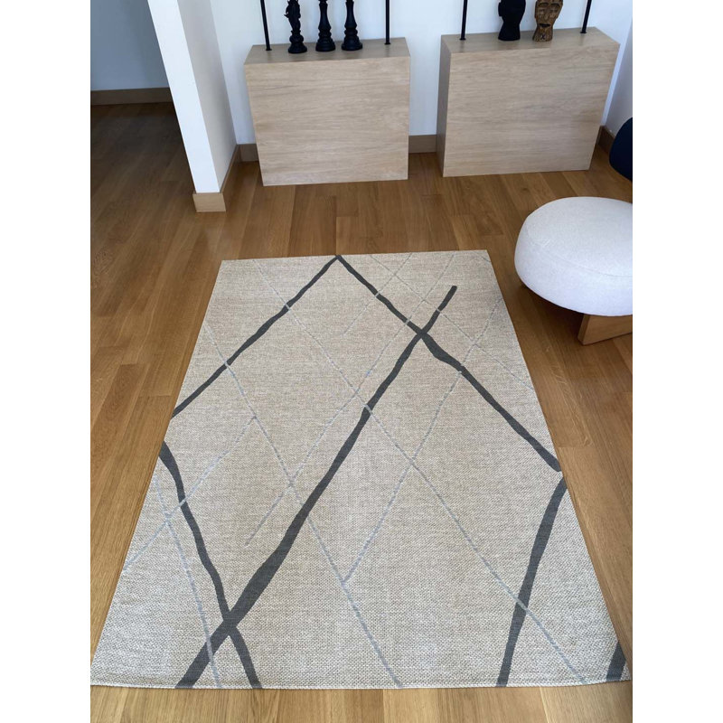 Tapis en coton Laurim, Tapis de couloir 3 pi 3 po x 9 pi 10 po