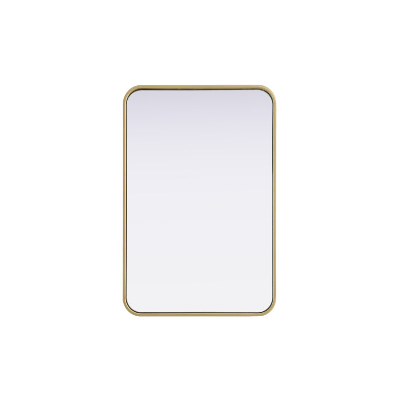 Erath Contour Metal Mirror, Brass, 30" x 20"