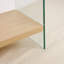  Rectangular Tempered Glass Console Table Entryway Storage Table With Wood-toned Mdf Top And Storage Shelf For Hallway, Living Room, Foyer, Apartment, Office-1854981994