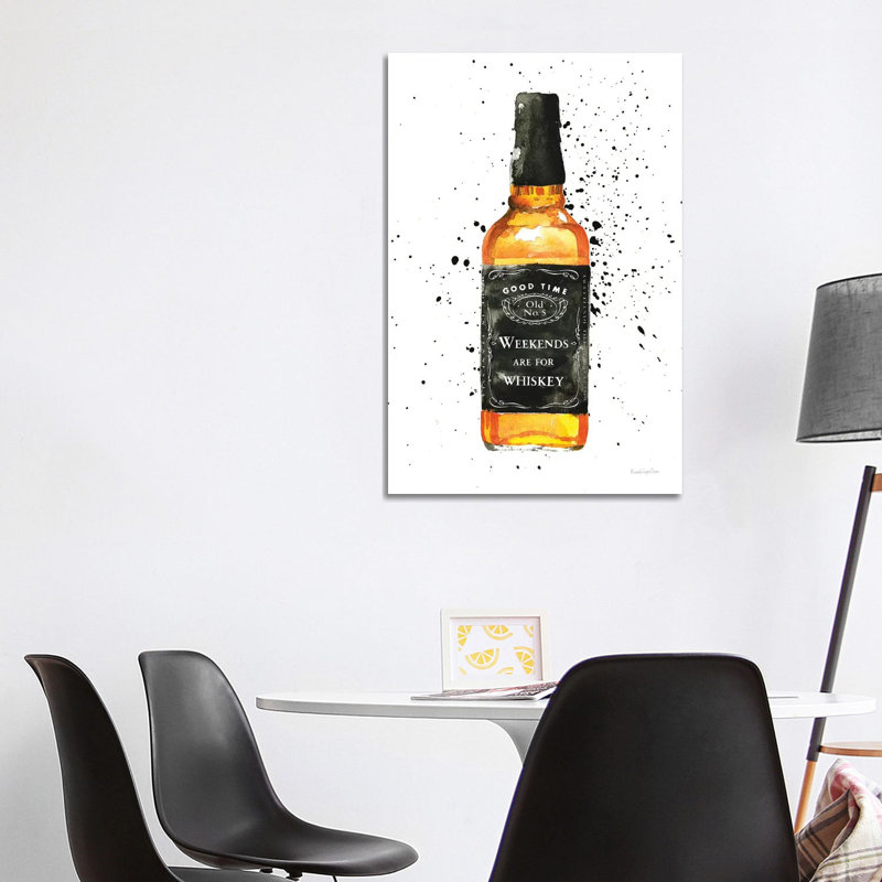 Weekends Are For Whiskey By Mercedes Lopez Charro - Wrapped Canvas Painting by Mercedes Lopez Charro - Wrapped Canvas Painting
