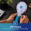 GEEPAS Rechargeable Fan | Mini Portable USB Handheld Fan for Home Office Travel Outdoor Personal Use | 3 Speed Settings 8Hr Run Time | Ultra Quiet Lightweight Air Circulator | 2 Year Warranty-127314146-127314151