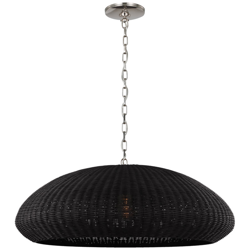 Kokomo Pendant by Chapman & Myers, 12.75" H x 32" W x 32" D, Ash, Polished Nickel