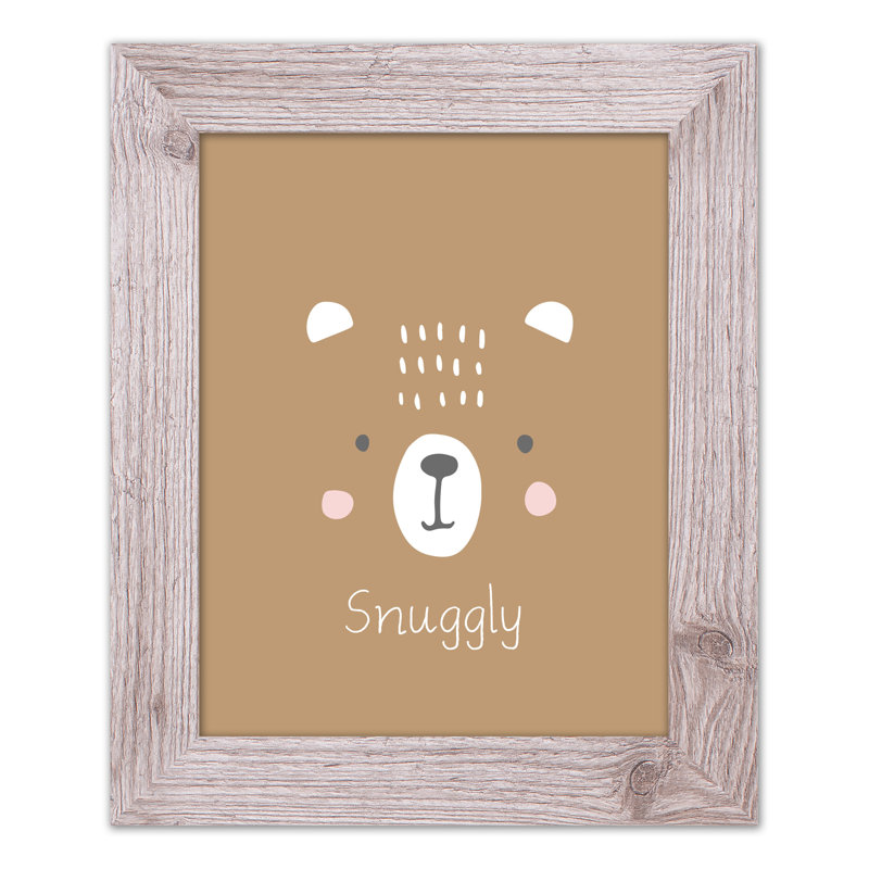 Art encadré Snuggly, H 14 po x l 11 po x P 0,75 po, Cadre blanc