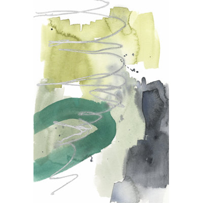 Graffiti Green III by Jennifer Goldberger - Painting on Canvas