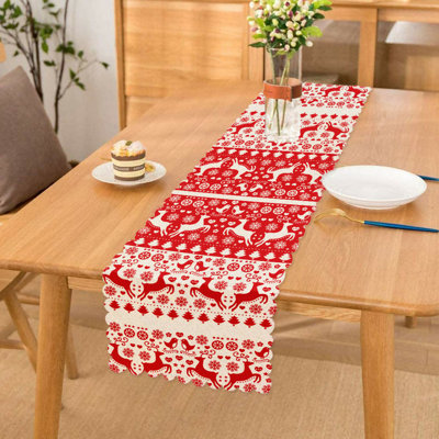 Chemin de table de Noël et des Fêtes - coloré et festif, idéal pour la décoration des Fêtes