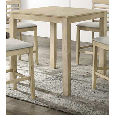 Table de salle à manger carrée à hauteur de comptoir avec un soupçon de cerise, pouvant accueillir 4 personnes, solide et durable