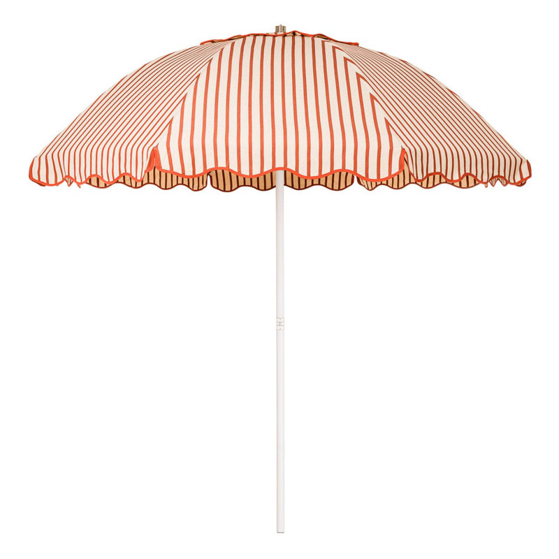 Patio 90'' W Umbrella, Red/White Striped