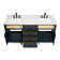 Tidworth 72'' Solid Wood Double Bathroom Vanity with 1.5'' Carrara Marble Top, Rectangular Sinks