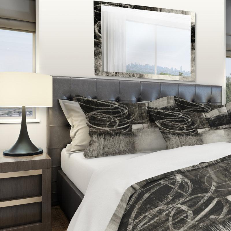 A A Geometric Day I - Ensemble de housse de couette moderne Mid-Century - Microfibre de polyester
