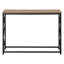 Bureau d'appoint en stratifié taupe - Idéal pour la chambre, le salon et l'entrée - Style contemporain - Plateau et structure en métal