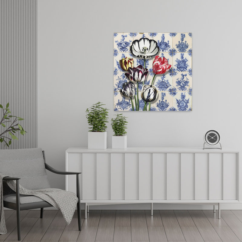 Art contemporain contemporain tulipe, H 24 po x l 24 po