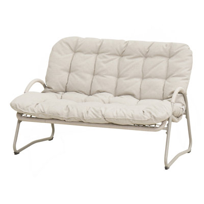 Premium Outdoor PE Rattan Double Chair with Metal Frame – Ultimate Comfort & Durability for Your Patio