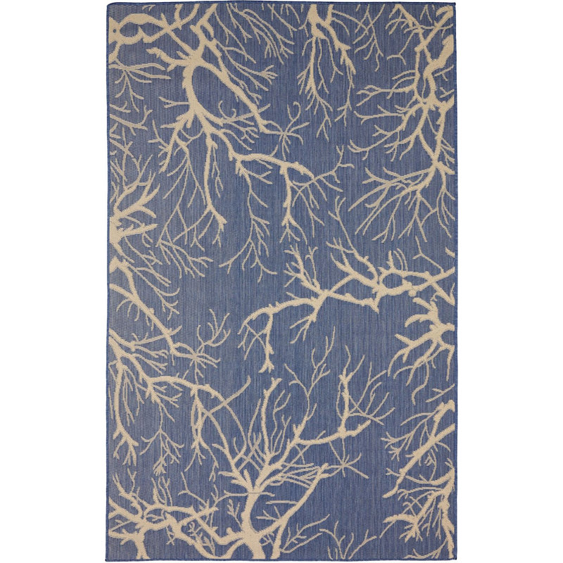 Outdoor Veranda Area Rug Waves Color, Rectangle 8' x 11'4"