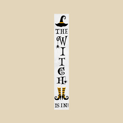 Witch Is In Halloween Porch Sign,  47" x 7.25"
