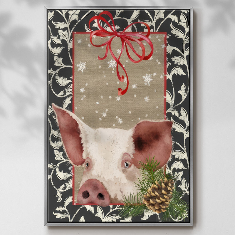 County Christmas Farm II, H 37 po x l 25 po x P 1,5 po, Gris