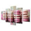 Rose et blanc, desserts, tour Macaron - ensemble d'art sur toile Desserts