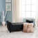 Claxton Upholstered Flip top Storage Bench 50.00” W x 19.50” D x 20.50” H BUTTON TUFTED DIAMOND STITCH