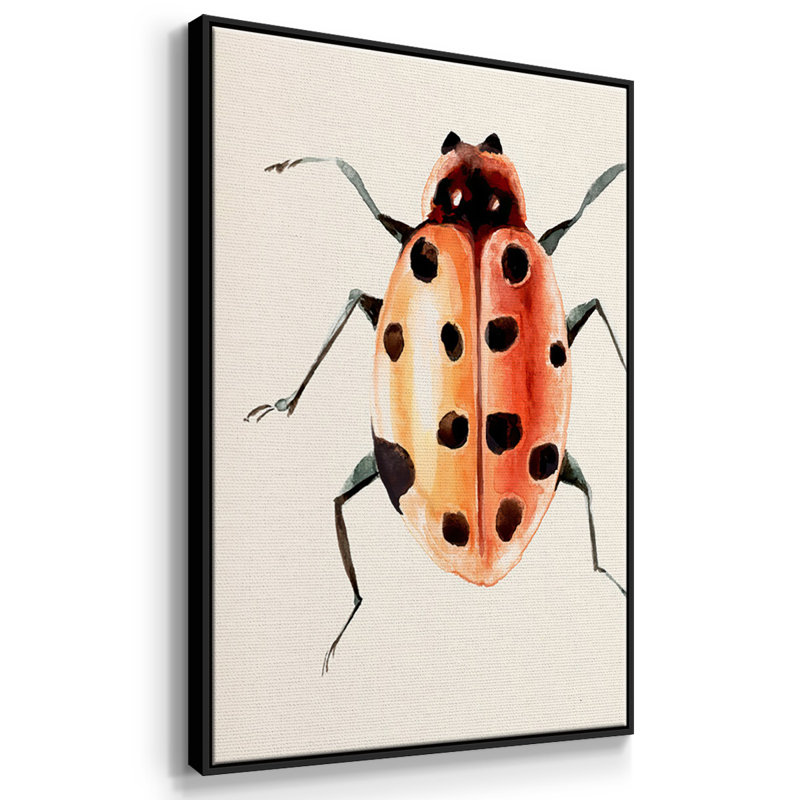 Ladybug Display II - Multi Piece Framed Canvas, Noir, H 24 po x l 48 po x P 2 po