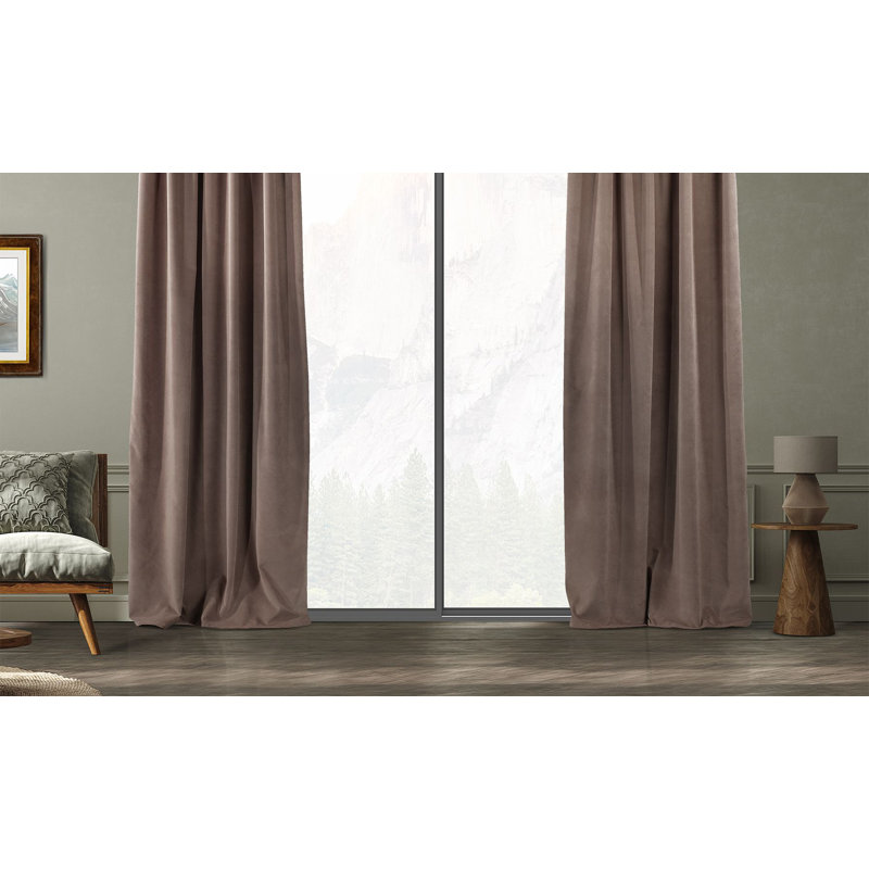 Blackout Single Curtain Panel, 130cm Width x 145cm Drop, Beaver